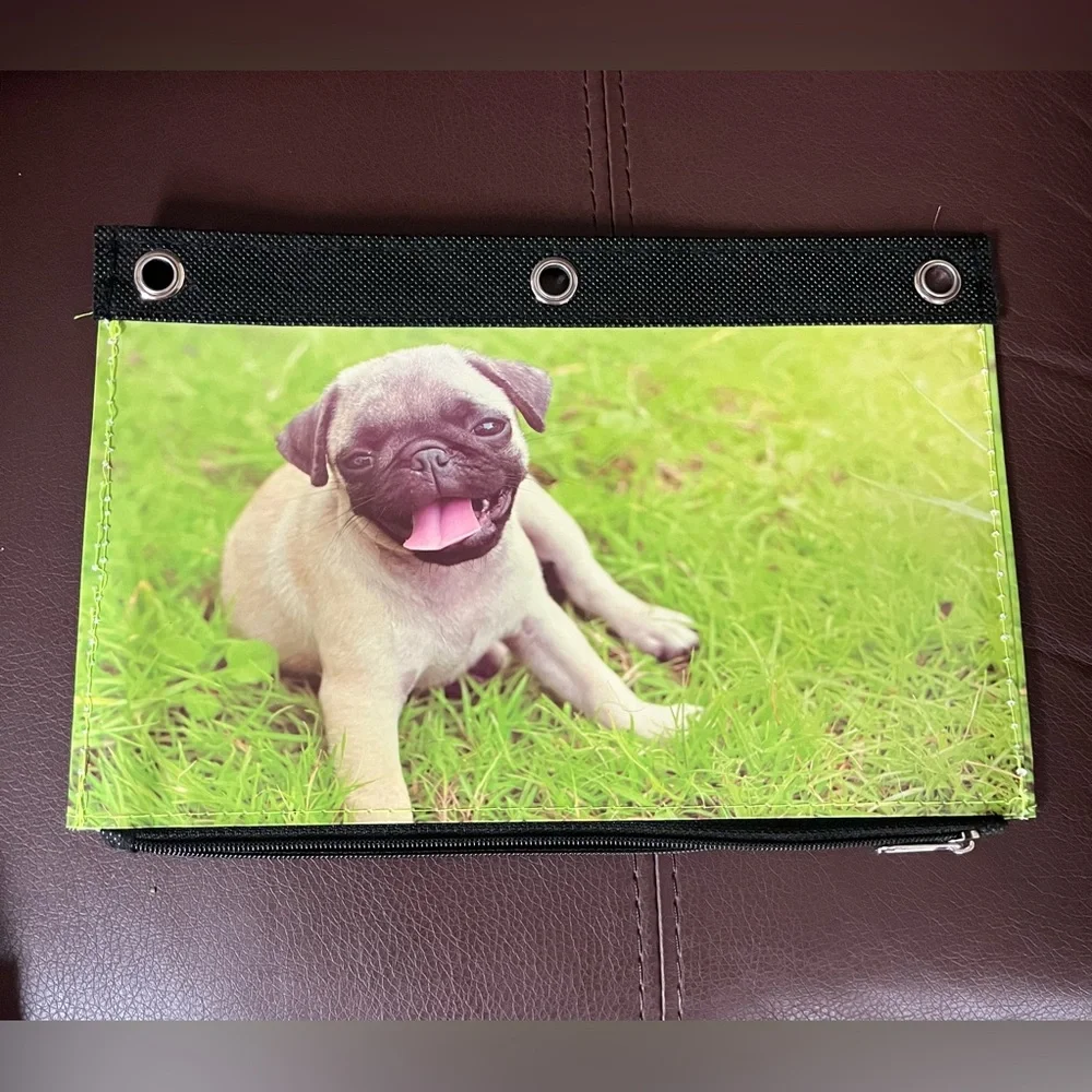 Colorful Dog-Themed Pencil Pouches